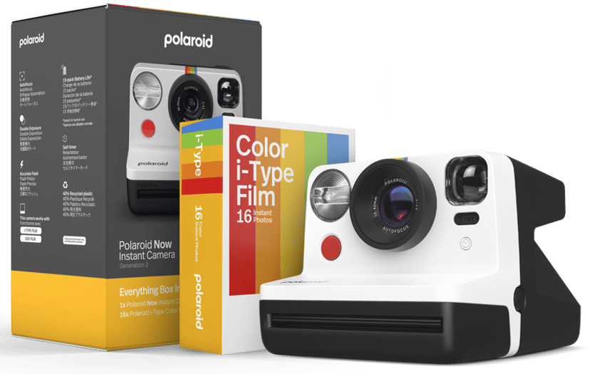 Polaroid Now Gen2 E-box Direktfilmskamera + Film