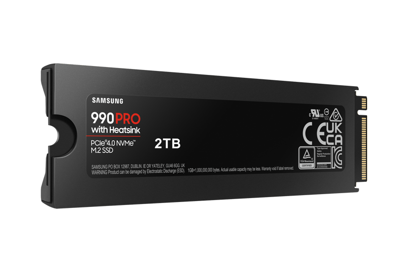 Samsung 990 PRO 2TB SSD Heatsink M.2 PCIe 4.0