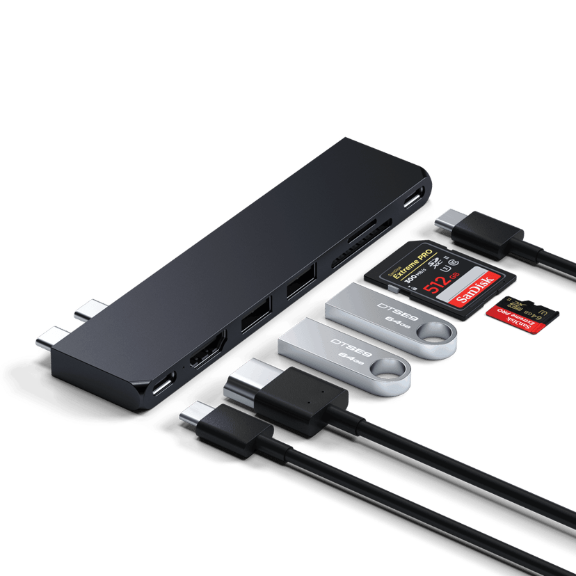 Satechi ST-HUCPHSD dockningsstationer för bärbara datorer Dockning USB 3.2 Gen 2 (3.1 Gen 2) Type-C Svart USB-C 3.2 Gen 2 (3.1 Gen 2)