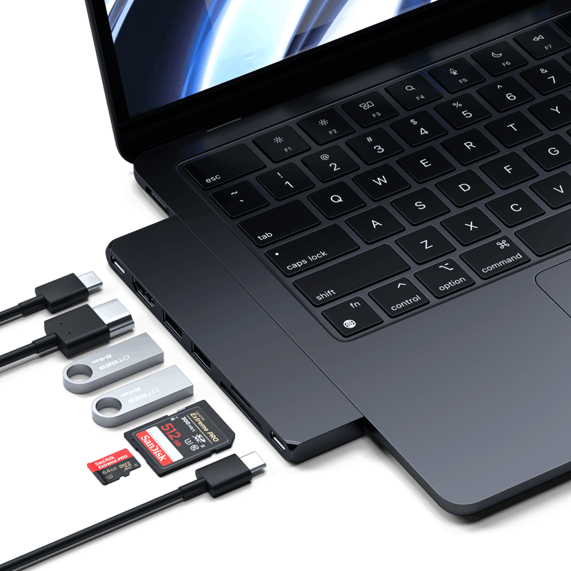 Satechi ST-HUCPHSD kannettavien tietokoneiden telakka ja porttitoistin Telakointi USB 3.2 Gen 2 (3.1 Gen 2) Type-C musta USB-C 3.2 Gen 2 (3.1 Gen 2)