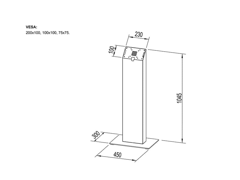Multibrackets 5179 digitalskiltmontering 81,3 cm (32") Sort