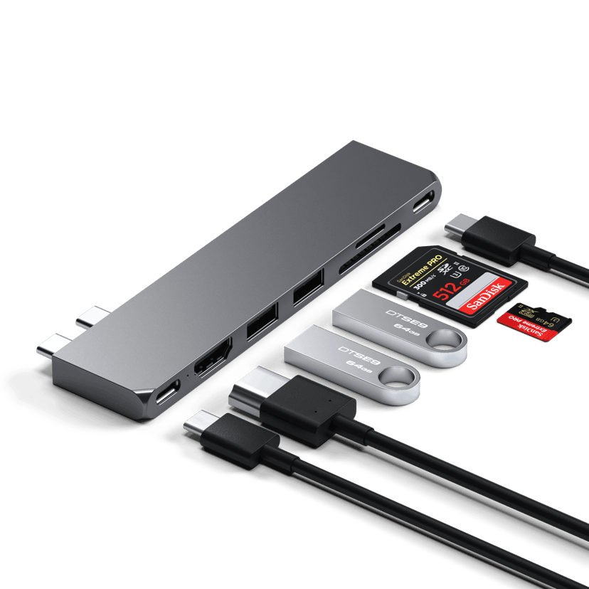 Satechi ST-HUCPHSM dockningsstationer för bärbara datorer Dockning USB 3.2 Gen 2 (3.1 Gen 2) Type-C Grå USB 3.2 Gen 2 (3.1 Gen 2) Type-C