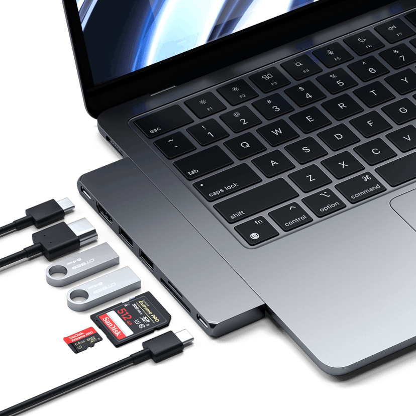 Satechi ST-HUCPHSM dockningsstationer för bärbara datorer Dockning USB 3.2 Gen 2 (3.1 Gen 2) Type-C Grå USB 3.2 Gen 2 (3.1 Gen 2) Type-C