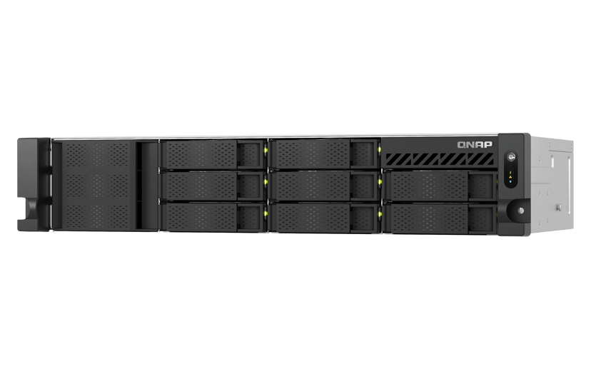 QNAP TS-855EU-8G NAS- & lagringsservrar Rack (2U) Intel Atom® C5125 8 GB DDR4 0 TB QuTS hero Svart
