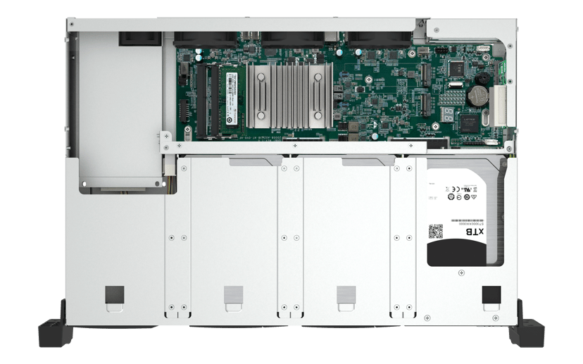 QNAP TS-855EU-8G NAS- & lagringsservrar Rack (2U) Intel Atom® C5125 8 GB DDR4 0 TB QuTS hero Svart