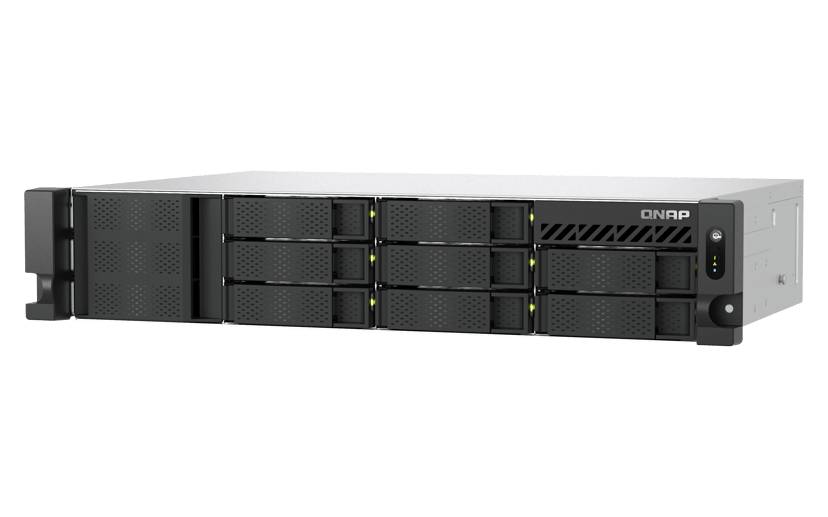QNAP TS-855EU-8G data-opslag-server NAS Rack (2U) Intel Atom® C5125 8 GB DDR4 0 TB QuTS hero Zwart