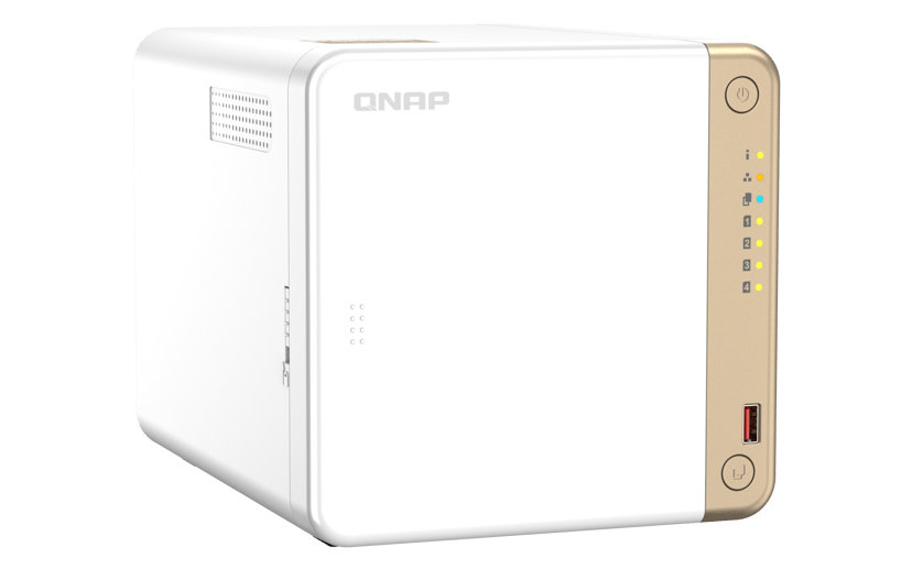QNAP TS-462-4G NAS- & lagringsservrar Tower Intel® Celeron® N4505 2 GB DDR4 0 TB QNAP QTS Vit
