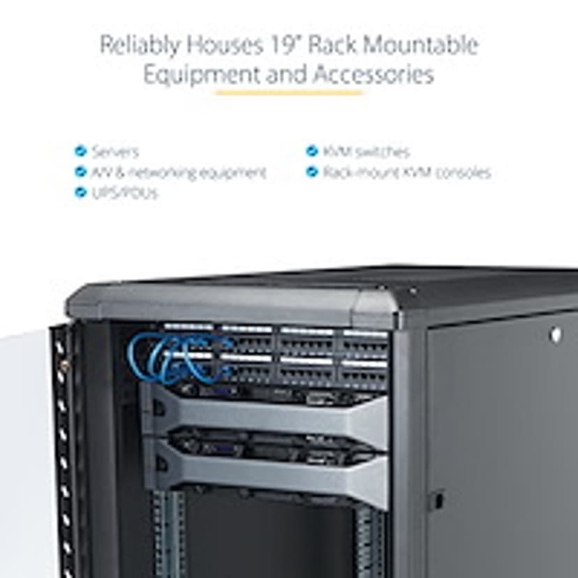 Startech 12U Knock-down serverrack met wielen