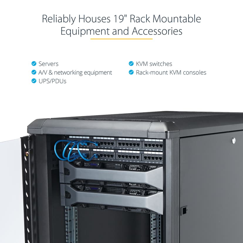 Startech 12U Nedmonterbart Serverrack med hjul