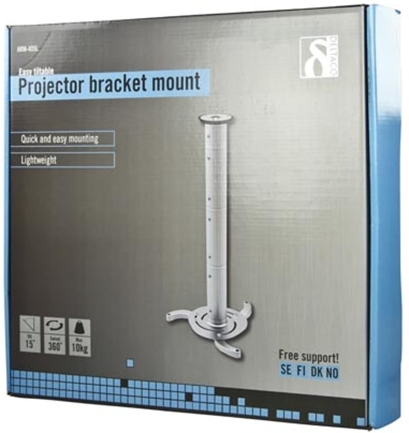 Deltaco Projector Bracket For Ceiling Mount Arm-405L Max 10kg