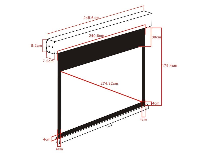 Multibrackets Projektorduk Deluxe Manuell Self-Lock 16:10 108"