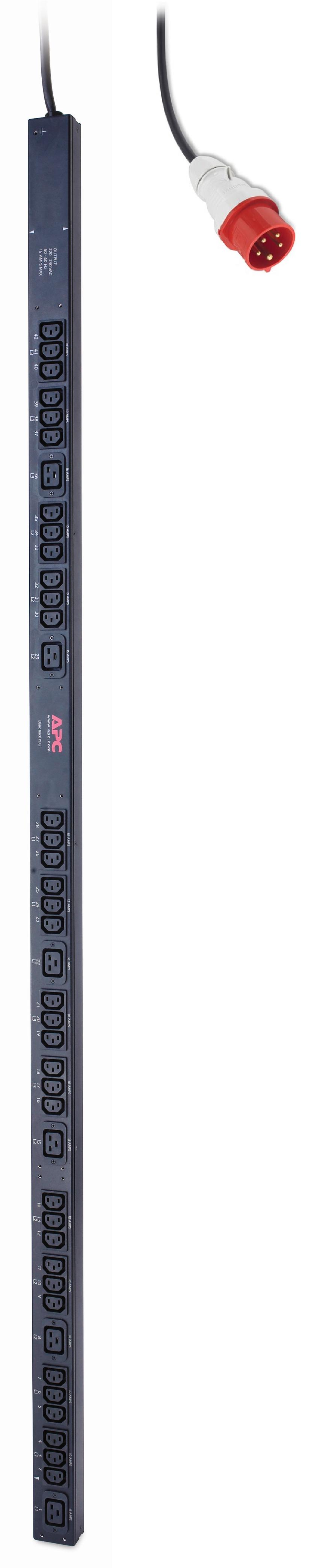 APC Rack PDU, Basic, Zero U, 11 kW, 230V, (36) C13 & (6) C19 tehonjakeluyksikkö 42 AC-pistorasia(a) 0U Musta