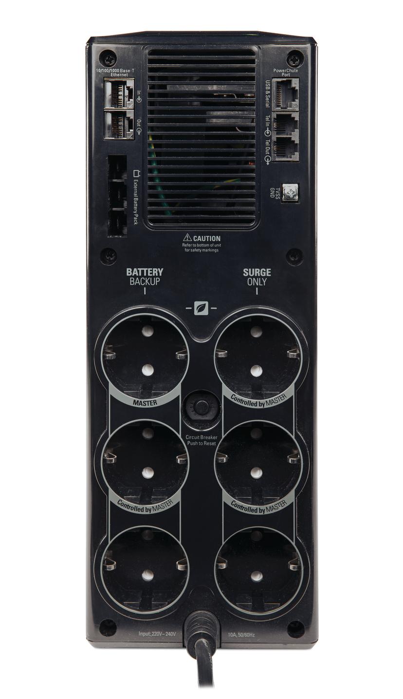 APC Back-UPS Pro UPS-enhed Interaktivt indgangsstik 1,5 kVA 865 W 6 AC stikkontakt(er)