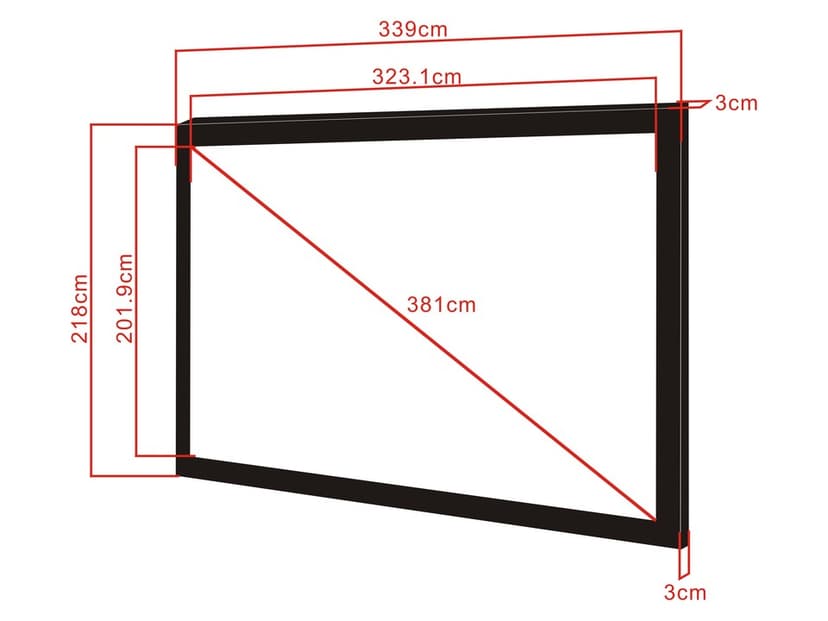 Multibrackets M Framed Projection Screen 16:10 323x202 150"