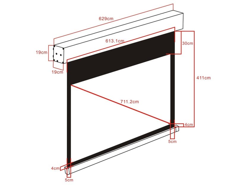 Multibrackets Projector Screen Engine 603x377 16:10 280"