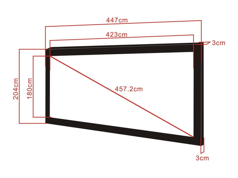 Multibrackets M Framed Projection Screen 2.35:1 423x180 180"