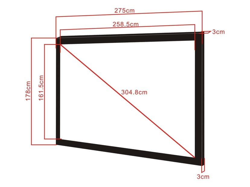 Multibrackets M Framed Projection Screen 16:10 258x162 120"