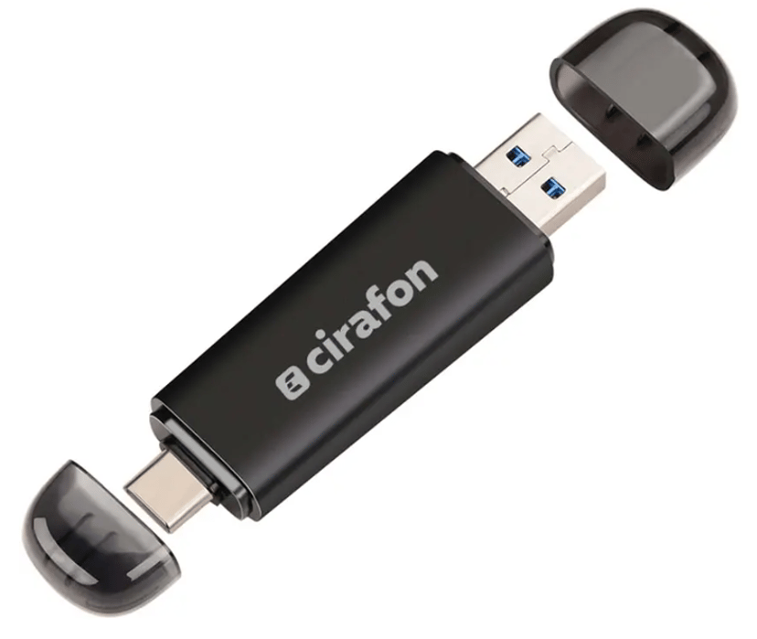 Cirafon Geheugenkaartlezer USB-A+USB-C