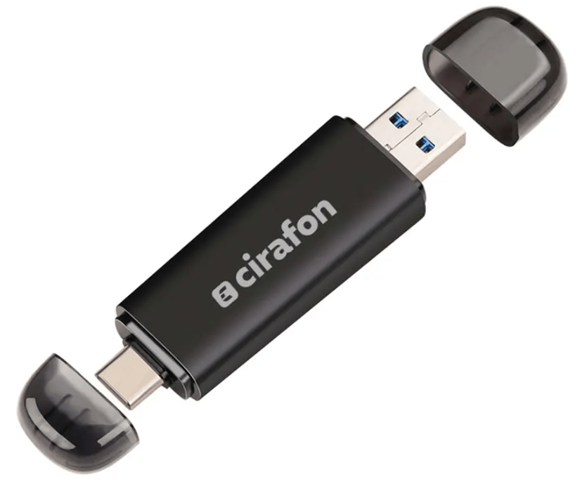 Cirafon Minnekortleser USB-A+USB-C