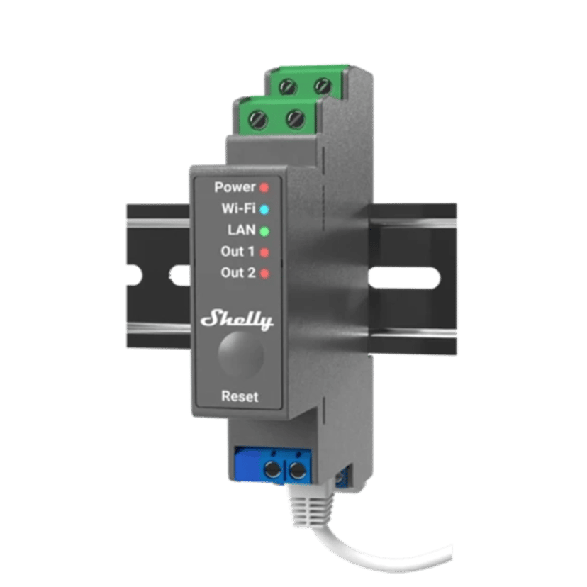 Shelly Pro 2 Din WiFi 2-Ch 25A Grey