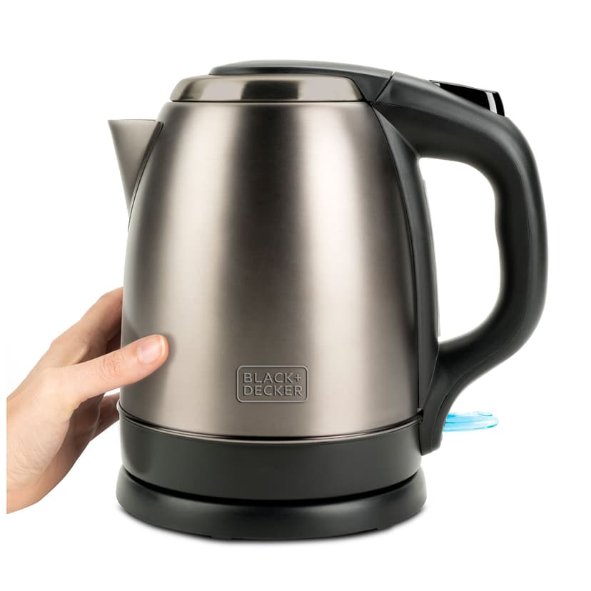 Black & Decker Vedenkeitin 1,2 l harjattua terästä