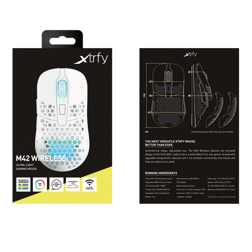 Xtrfy M42 Wireless RF Wireless + USB Type-C
