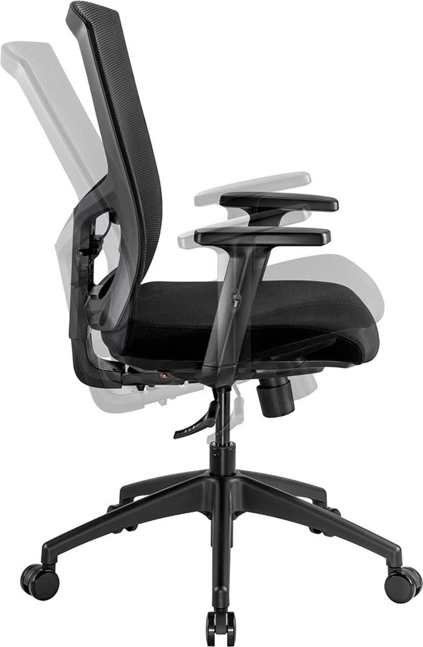 Prokord Ergonomisk Kontorsstol PC-1977-S – Svart Mesh & Tyg