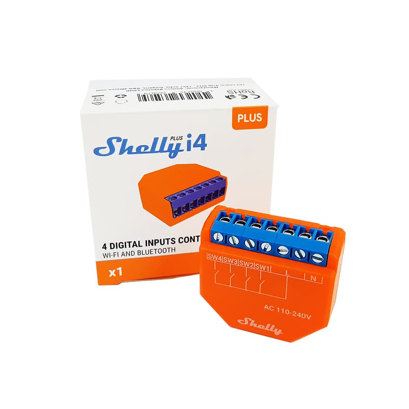 Shelly Plus i4 WiFi-control for scenes and activation