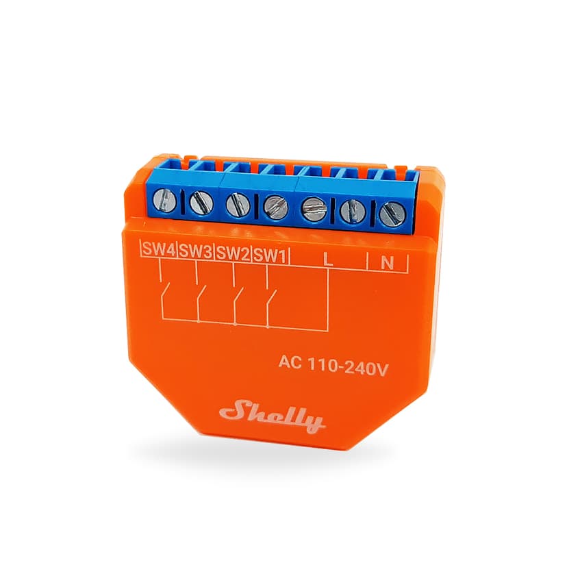 Shelly Plus i4 WiFi-control for scenes and activation