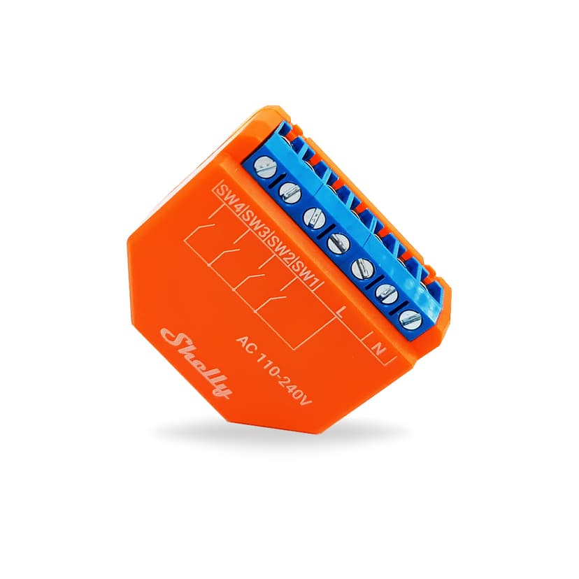 Shelly Plus i4 WiFi-control for scenes and activation
