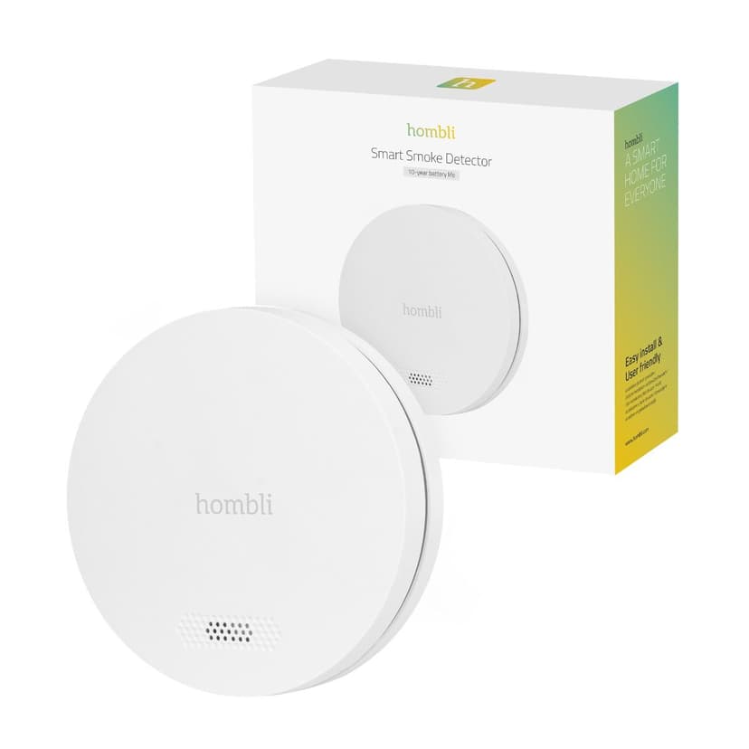 HOMBLI Smart Smoke Detector Ultra Slim White