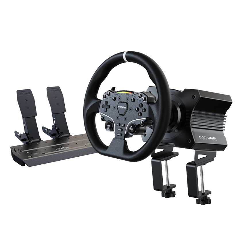 Moza Racing R5 Racing Bundle (R5 Base + ES Wheel) Musta