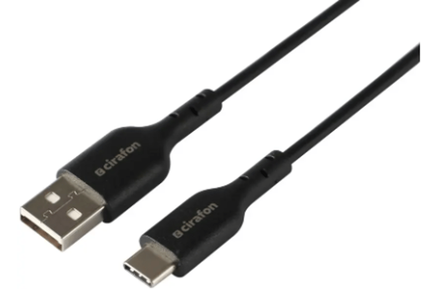 Cirafon CFPS-AC-BLACK USB-kaapeli 0,15 m USB 2.0 USB A USB C 0.15m USB-A USB-C Musta