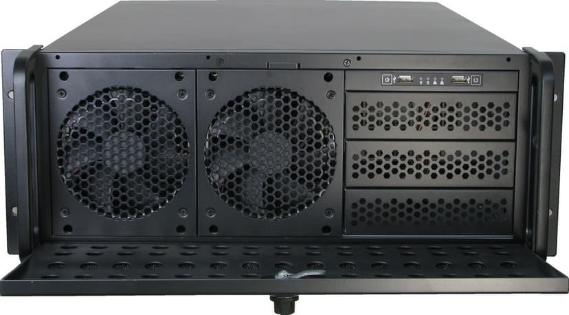 Inter-Tech 4U4129L 19" 4U Rack Hopea, Metallinen