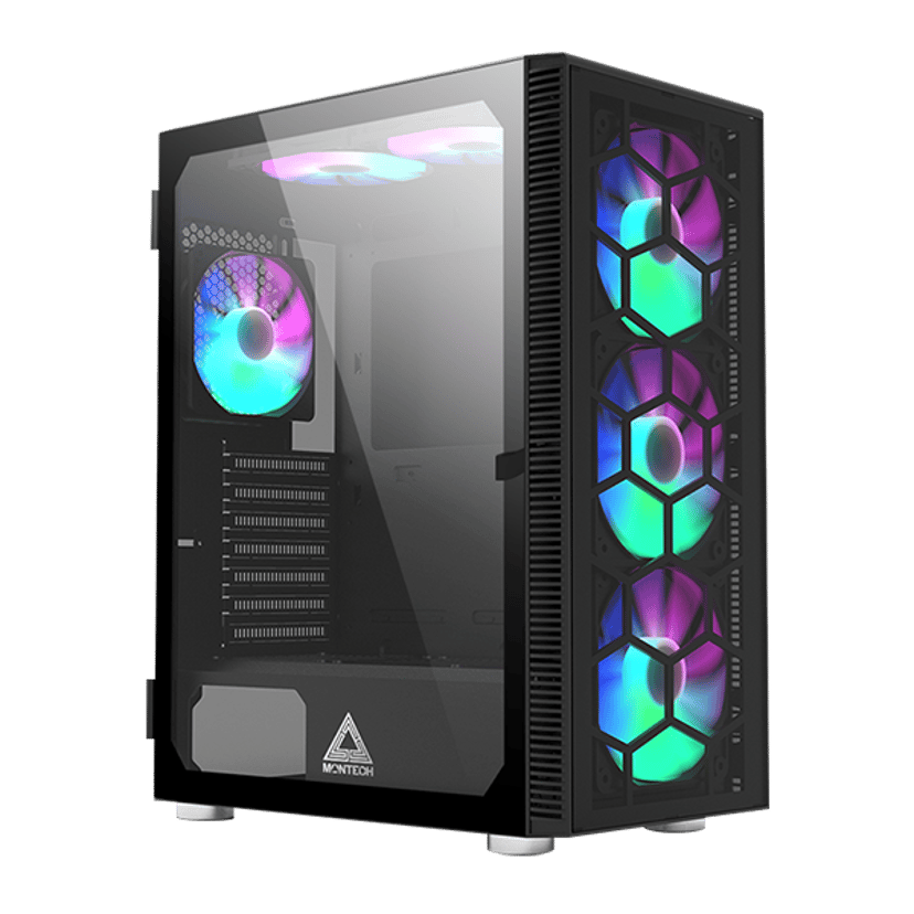 Montech X3 Glass Full Tower - Black Midi Tower Sort