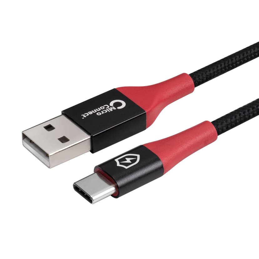 Microconnect USB-A Till USB-C Data Blocker Kabel 1.5m 1.5m USB A USB C Svart