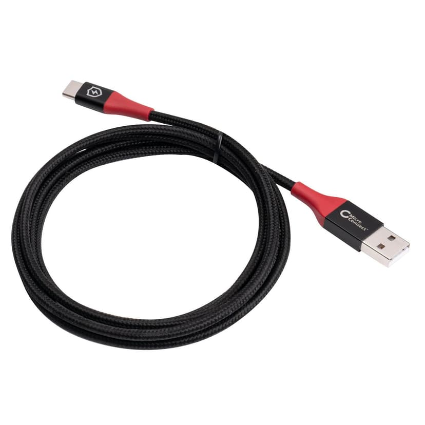 Microconnect USB-A Till USB-C Data Blocker Kabel 1.5m 1.5m USB A USB C Svart
