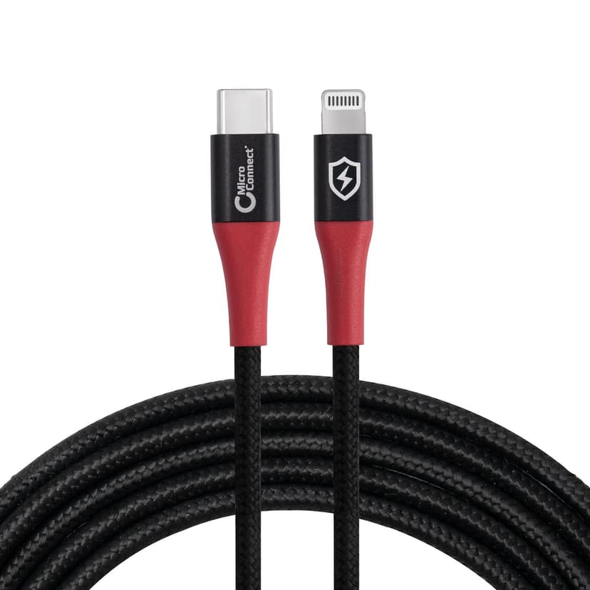 Microconnect USB-C Till Lightning Data Blocker Kabel 1.5m 1.5m Svart