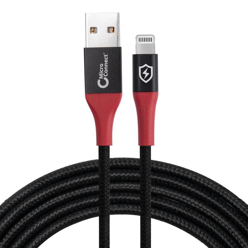 Microconnect USB-A To Lightning Data Blocker Cable 1.5m 1.5m Musta