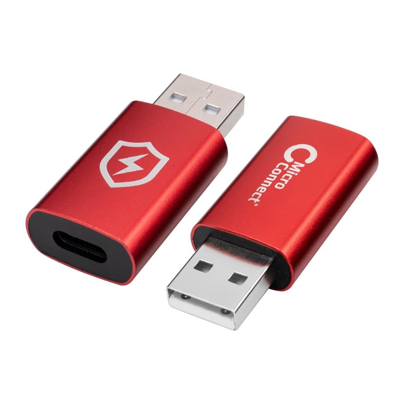 Microconnect Safe Charge USB-A Till USB-C Data Blocker Adapter USB A USB C