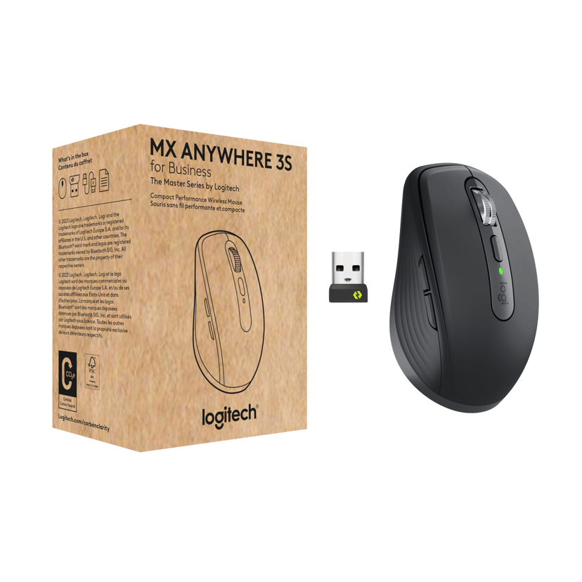Logitech MX Anywhere 3S For Business RF trådløs + Bluetooth