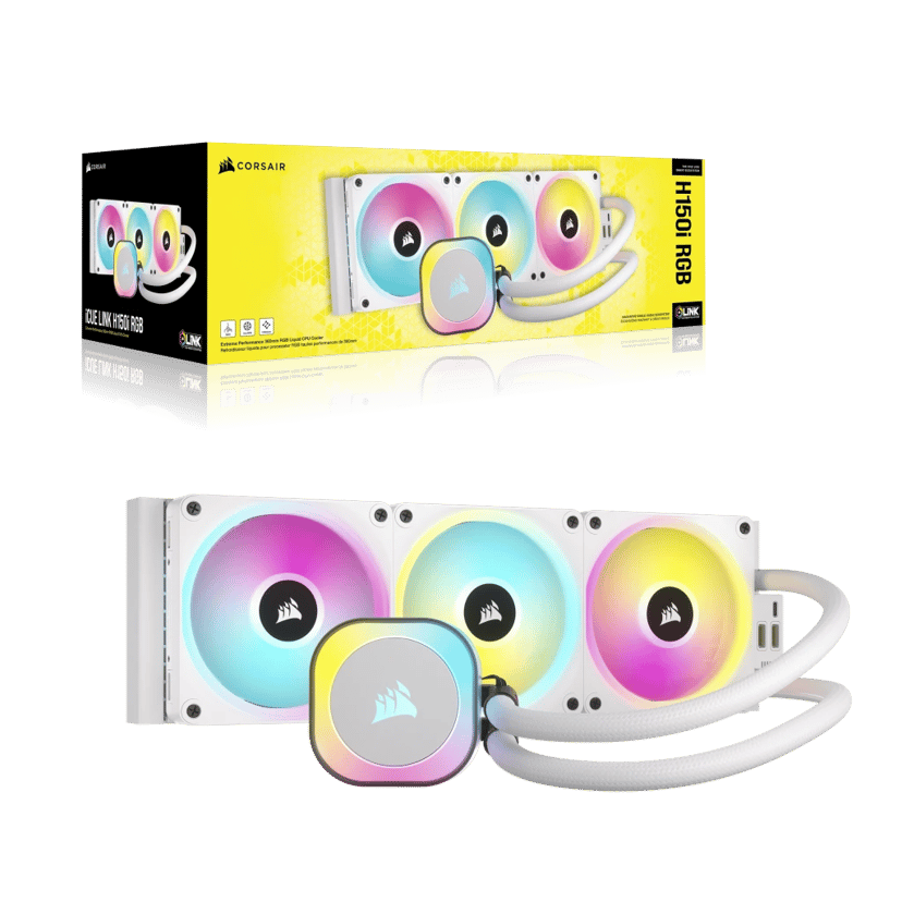 Corsair iCUE LINK H150i RGB White AiO væskekøler Hvid