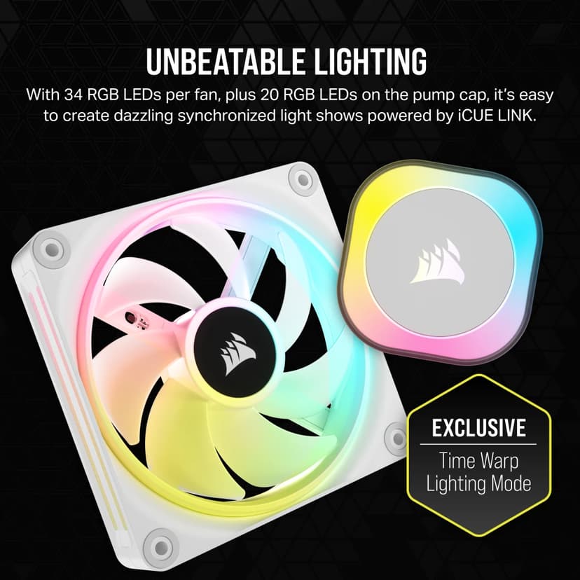 Corsair iCUE LINK H150i RGB White AiO væskekøler Hvid