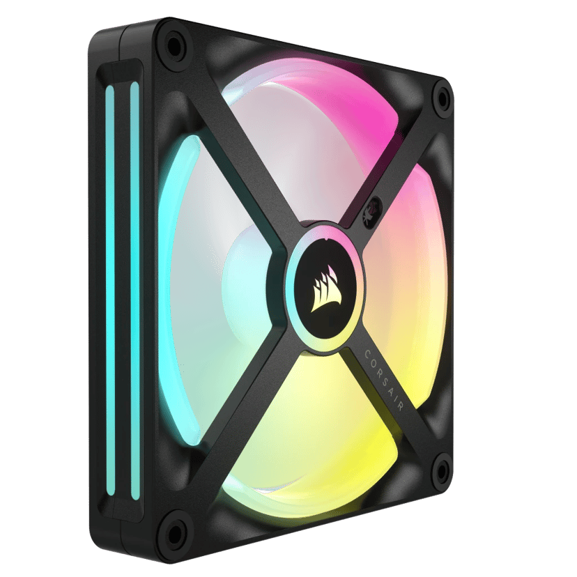 Corsair ICUE Link QX140 140MM MAG Dome RGB STRT KIT Fläkt Svart, Vit