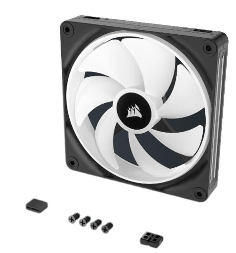Corsair ICUE Link QX140 140MM MAG Dome RGB STRT KIT Fläkt Svart, Vit