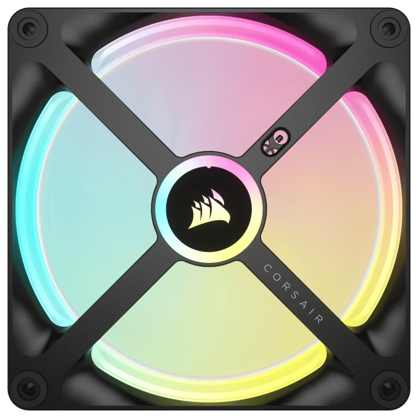 Corsair ICUE Link QX140 140MM MAG Dome RGB STRT KIT Fläkt Svart, Vit
