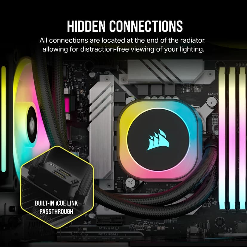 Corsair iCUE LINK H115i RGB Black AIO vloeistofkoeler Zwart