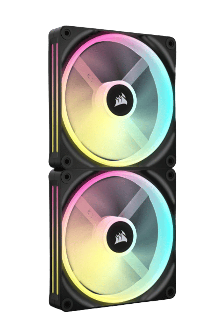 Corsair ICUE Link QX140 140MM MAG Dome RGB STRT KIT Fläkt Svart, Vit