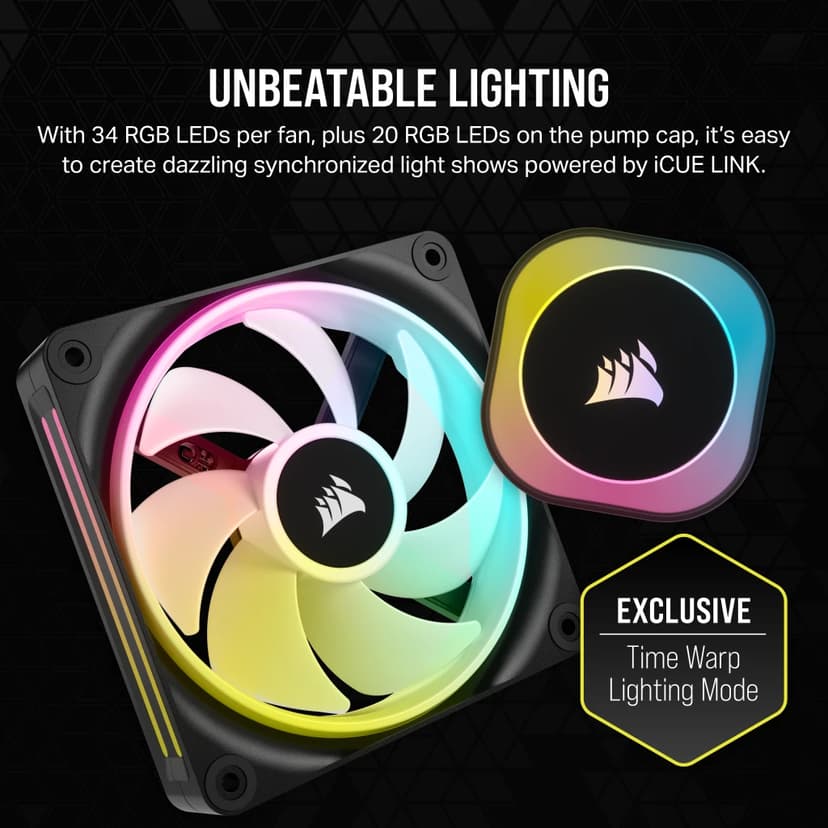 Corsair iCUE LINK H100i RGB Black AIO vloeistofkoeler Zwart