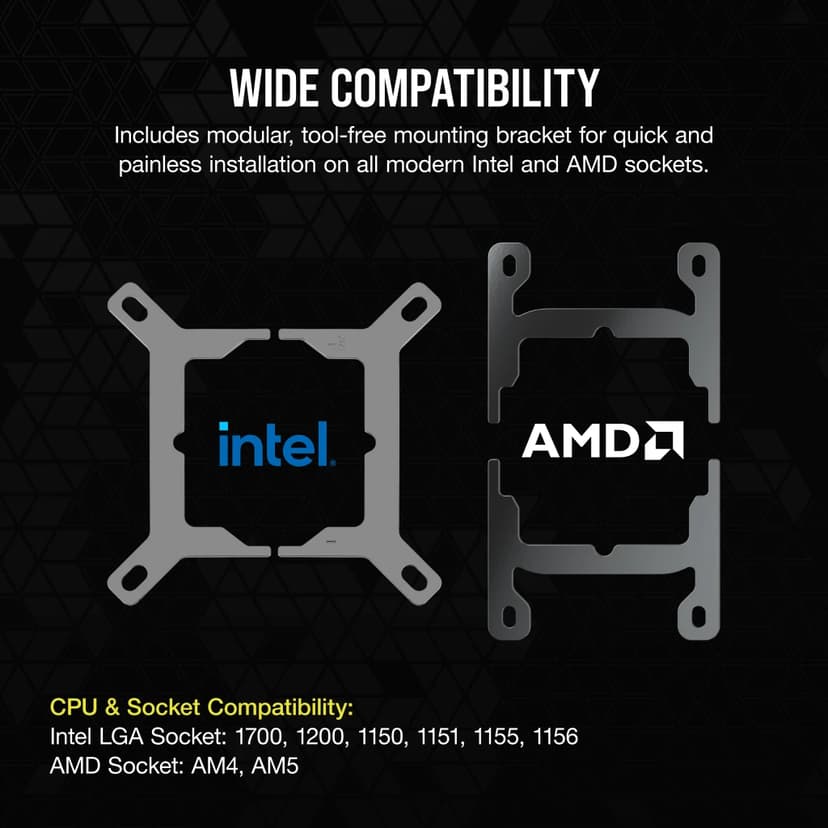Corsair iCUE LINK H100i RGB Svart AiO vattenkylare Svart